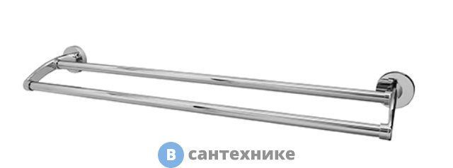 Штанга для полотенец WasserKRAFT Rhein K-6240 двойная металл, хромоникелевое покрытие