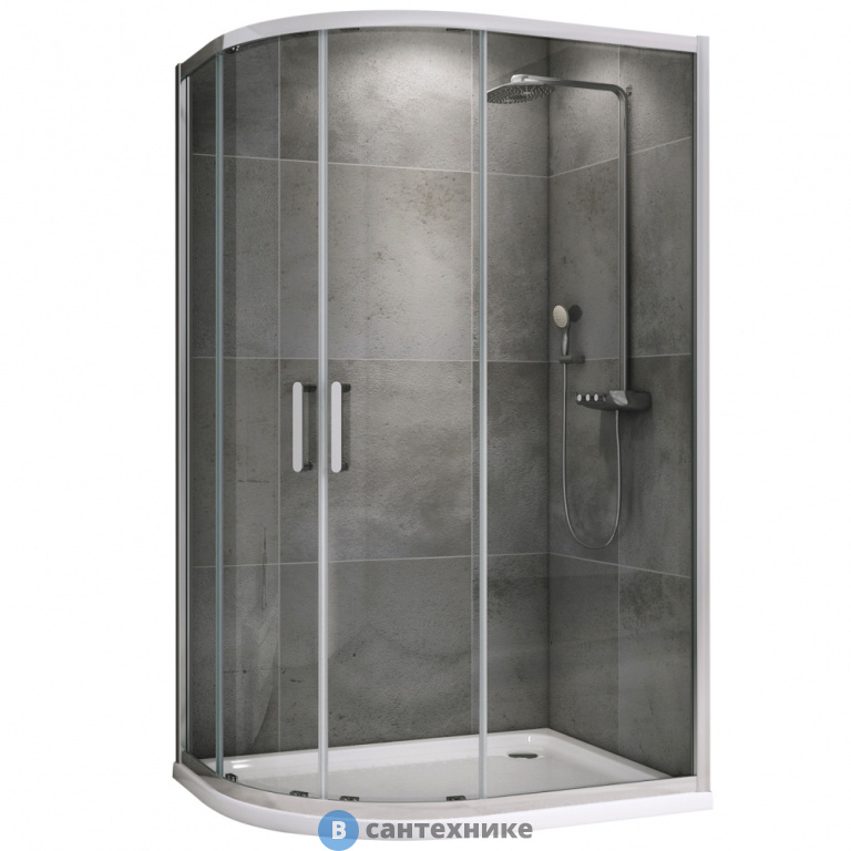 Душевой уголок ABBER Schwarzer Diamant AG01180 100*80*195, без поддона