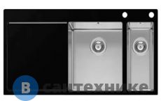 Кухонная мойка IMENZA Charisma 1/2 1B 1D (100X52) чёрная правая (IV1511110D)