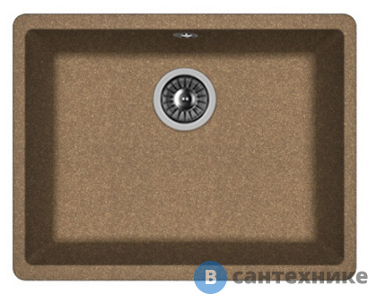 картинка Кухонная мойка FLORTEK Ринг 500, коричневый FG (24.050.D0500.105)