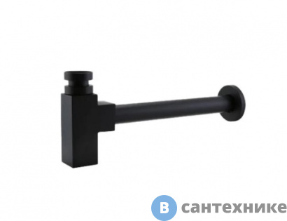 картинка Сифон BelBagno BB-SMQ2-NERO для раковины, чёрный