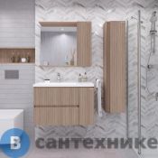 Тумба под раковину ЮНИТ-80 см подвесная с 2-я ящ. кадена вуд (ум. Фостер-80 Пр.) (208014)