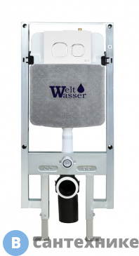 картинка Инсталляция WELTWASSER WW AMBERG 497 ST WT для унитаза, белая кнопка