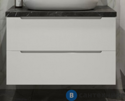 картинка Тумба BelBagno ETNA 100 со столешницей и накладной раковиной подвесная, etna100bl-kepmgl-1338-set