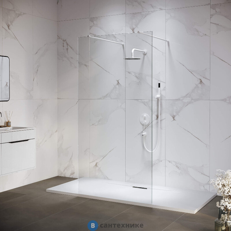 Душевая перегородка RGW WA-016W 140*195 Белый/ Прозрачное (35101614-15)