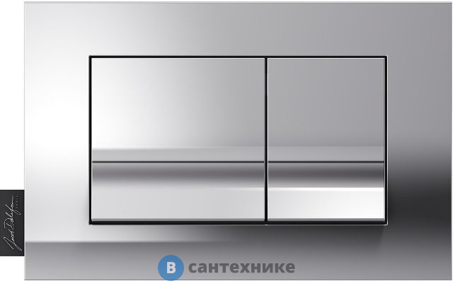 Клавиша смыва Jacob Delafon E20858-CP геометричный дизайн (глянцевый хром)