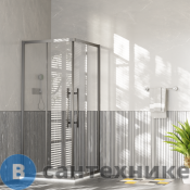 Душевое ограждение ESBANO ESF-90KV-GM оружейная сталь