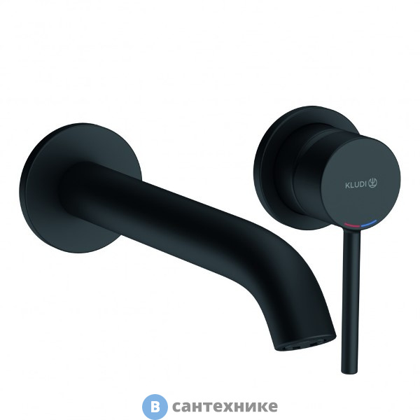 Смеситель Kludi BOZZ 382453976 для раковины, чёрный матовый, без внутренней части