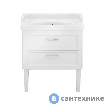 картинка Тумба под раковину KERAMA MARAZZI POMPEI напольная 80 см, 2 ящика белый (PO.80.2\WHT)