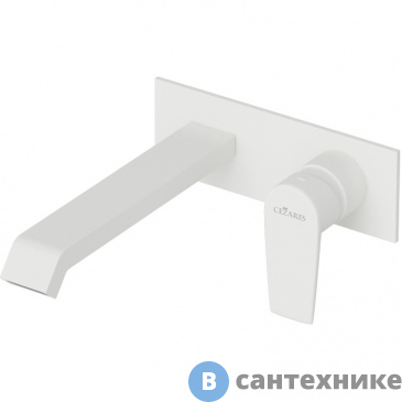 картинка Смеситель Cezares NAUTIC-BLI-BIO для раковины однорычажный, с донным клапаном, белый матовый