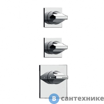 картинка Смеситель Bossini APICE для душа встраиваемый, термостатический, 2 запорных вентиля, хром (Z035203.030), без внутренней части