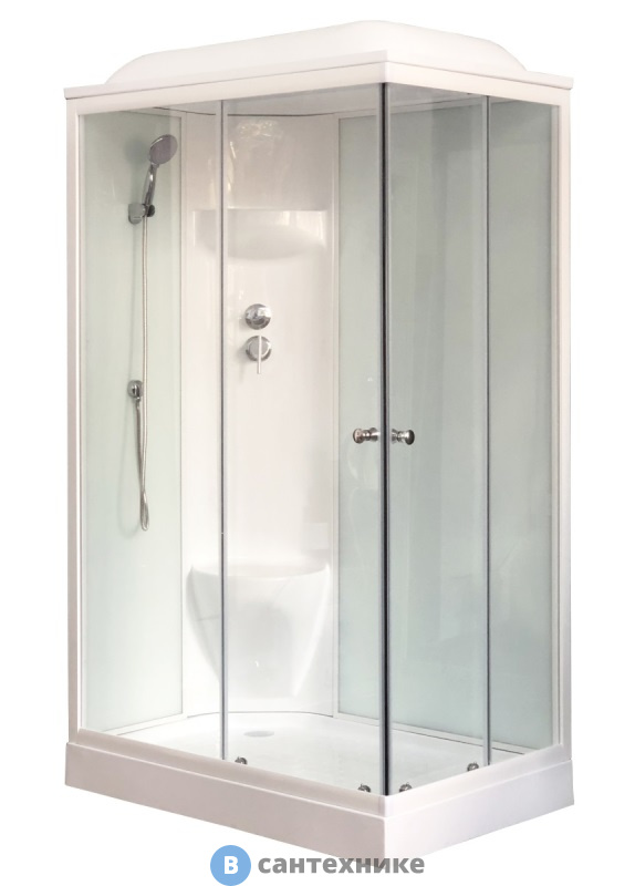 Душевая кабина Royal Bath RB 8120HP6-WT L 1200x800x2170 (белое/прозрачное)