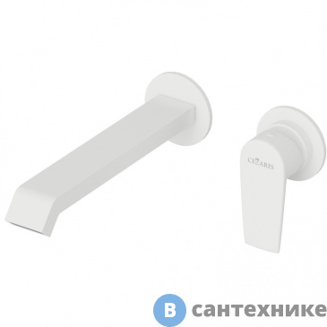 картинка Смеситель Cezares NAUTIC-BLI2-BIO для раковины однорычажный, с донным клапаном, белый матовый