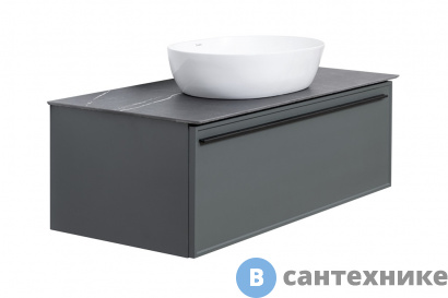 картинка Тумба под раковину La Fenice Elba Grigio 90 см серая матовая (FNC-01-ELB-G-90)