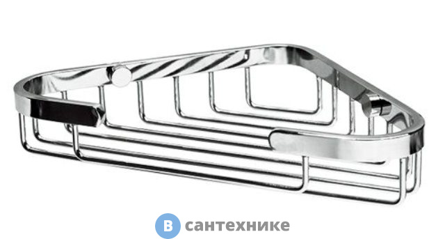 Полка WasserKRAFT K-733 металлическая угловая нержавеющая сталь AISI 304, хромоникелевое покрытие