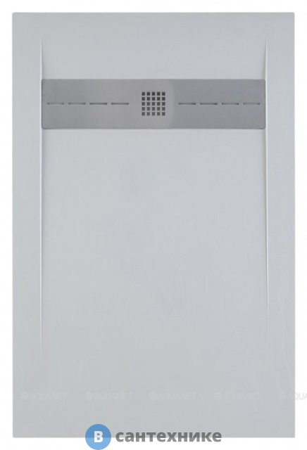 Душевой поддон Aquanet 008B Delight 1200х800х30мм, крышка из нерж, без сифона, чёрный камень (258897)