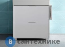 Тумба с раковиной Sturm Normal 60х45х81 см напольная белый глянцевый (B7L264 BA001 + SIP)