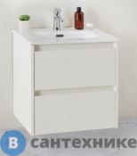 Тумба под раковину BelBagno 51 см KRAFT 39-500/390-2C-SO-BO подвесная с двумя выкатными ящиками, Bianco Opaco