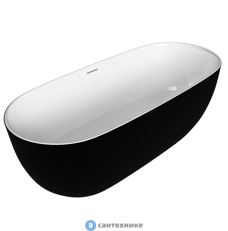 Ванна акрил Grossman GR-2502M Black Classic (160x80x58) отдельностоящая