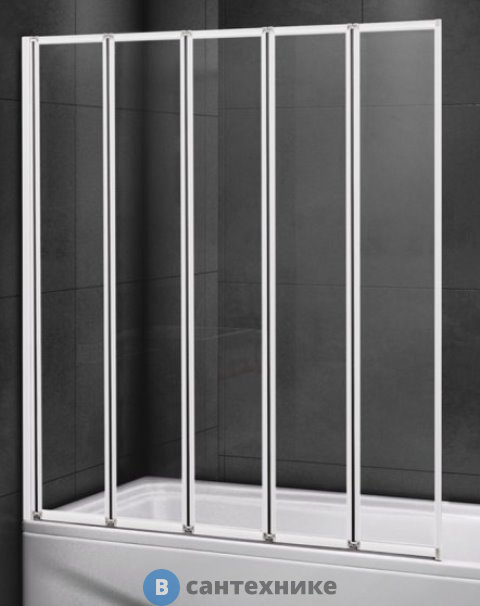 Шторка Cezares RELAX-V-5-120/140-P-Bi-L на ванну (1200х1400)