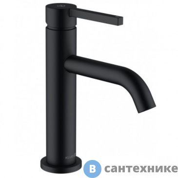 картинка Смеситель Kludi Nova Fonte Pura 202883915 для раковины, чёрный матовый