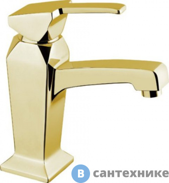 картинка Смеситель Cezares LEGEND-LSM2-03/24 на раковину однорычажный с донным клапаном, золото, ручка золото