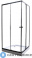 картинка Душевой уголок Parly ZEQ911B (90*90*190) прозрачное стекло, проф. чёрный, низкий квадрат. поддон