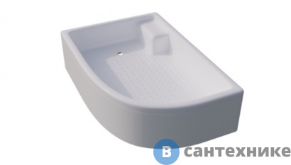 картинка Душевой поддон Тритон ПД18 120х80 1/4 круга, средний с сиденьем, левый (ПД18) без сифона