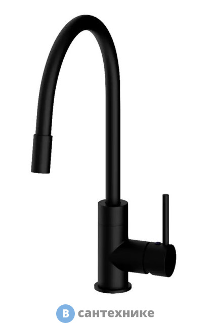 Смеситель IDDIS Kitchen 360 K36BLJ0i05 для кухни, чёрный матовый