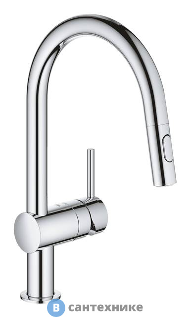 Смеситель Grohe MINTA 32321002 для кухни однорычажный, с выдвижным изливом (хром)