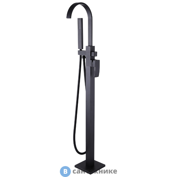 Смеситель ABBER Wasserfall AF8615B напольный, чёрный матовый