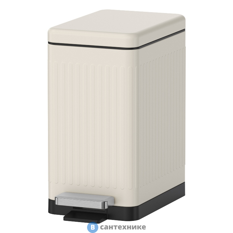 Ведро WELTWASSER WW MAGY MK 10L педальное ведро. молочный белый