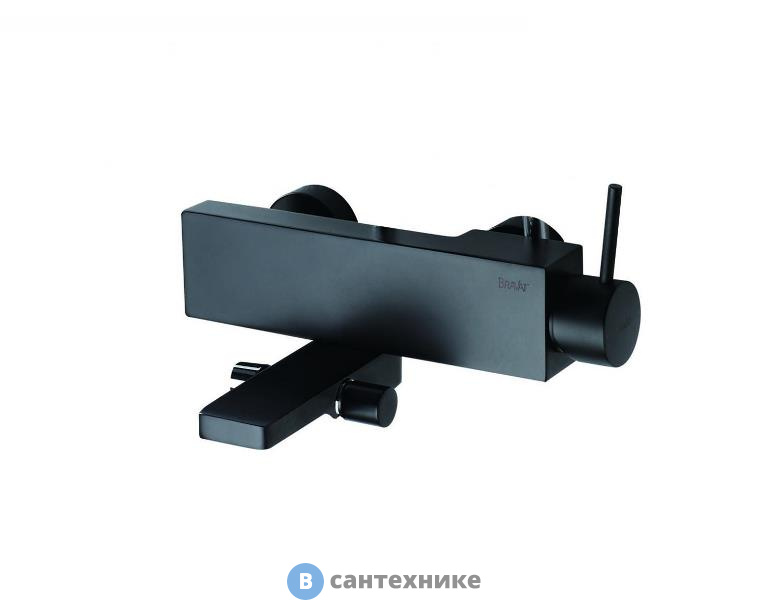 Смеситель Bravat F66061K-01A-ENG для ванны и душа Arc, чёрный