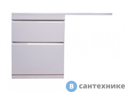 картинка Тумба под раковину Style line Даллас 130, Люкс белая, напольная PLUS (2000949105680)