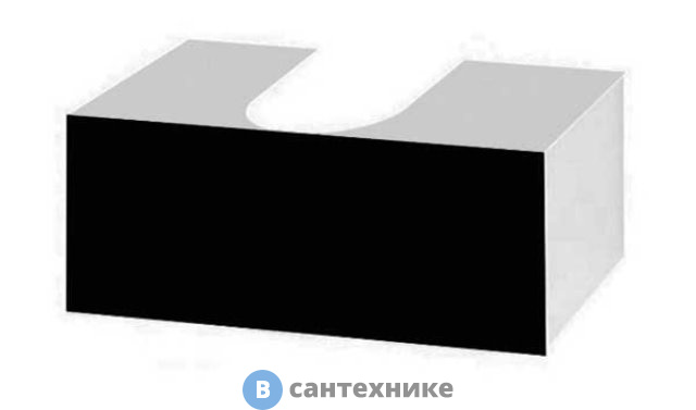 Ящик под столешницу Dreja TOP-60, черный глянец (72370)