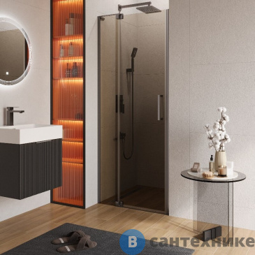 картинка Душевая дверь CEZARES SLIDER-B-1-80/90-BR-GM без поддона