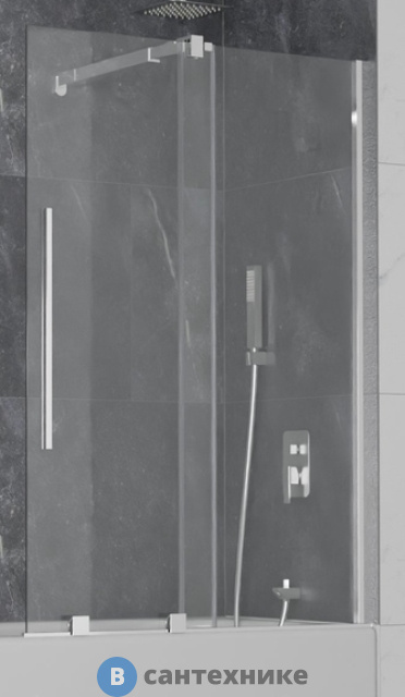 Шторка на ванну RGW SC-47 хром/прозрачное/6 мм 100*150 (41114710-11)