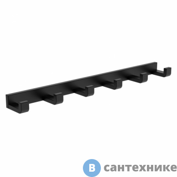 картинка Вешалка на 6 крючков ABBER Westen AA1752B черная матовая