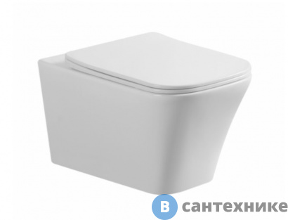 картинка Унитаз подвесной Art & MAX PLATINO AM9321CHR безободковый, без сиденья