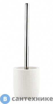 картинка Щетка для унитаза WasserKRAFT Dinkel K-4627 металл, хромоникелевое покрытие, фарфор
