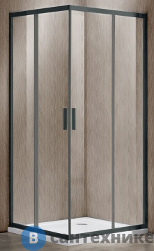 картинка Душевой уголок Vincea Garda VSS-1G8090CLGM, 900*800, вороненая сталь, стекло прозрачное, без поддона