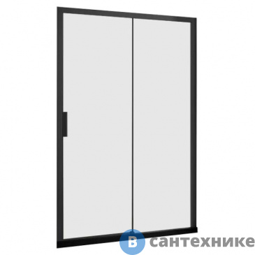 картинка Душевая дверь Aquanet Pleasure Evo 150 AE65-N150-BT профиль черный, прозрачное стекло (312543)