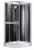 Душевая кабина AZARIO DENVER AZ-N10812 900*900*(2000+150) прозрачное стекло, задняя панель чёрная, профиль серый (AZ-N10812 900)