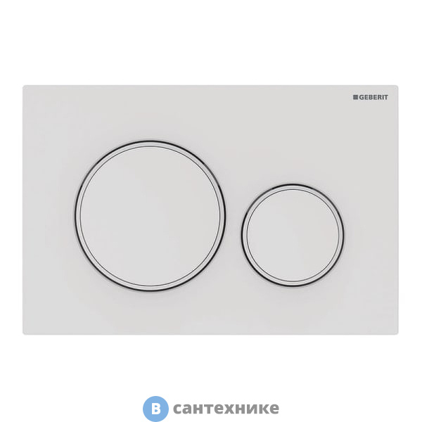 Клавиша смыва Geberit 115.882.01.1 Sigma 20, двойной смыв, белый матовый лак