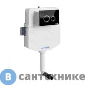Встраиваемый смывной бачок WasserKRAFT Aller 10TLT.031.ME.PB01, кнопка смыва (чёрная глянцевая)