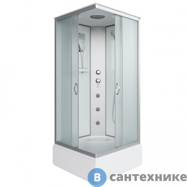 картинка Душевая кабина Niagara NG-1108-14G (900х900х2150) средний поддон, стекло матовое