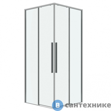 картинка Душевое ограждение Grossman Galaxy 300.K33.01.1010.10.00 (100*100*195) квадрат, раздвиж, хром, стекло прозрач, без поддона
