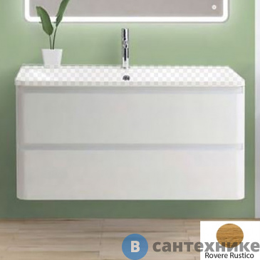 картинка Тумба под раковину BelBagno ALBANO подвесная с двумя выкатными ящиками, Rovere Rustico, 1200x450x500 (ALBANO-1200-2C-SO-RR)