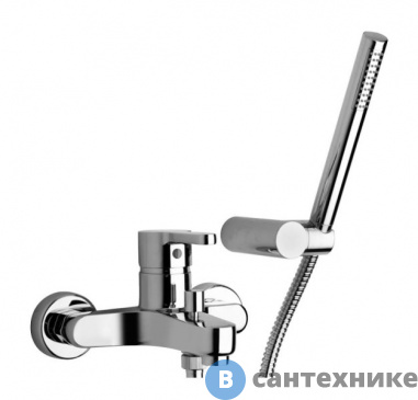 картинка Смеситель Paini 92CR105FTKM Arena для ванны с акс., ручка Flat, хром