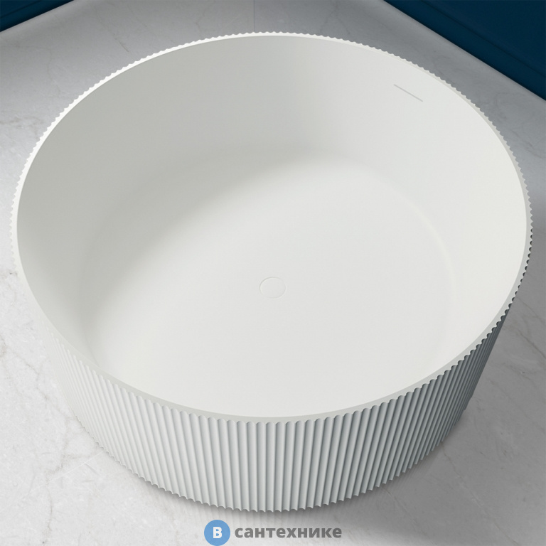 Ванна ABBER Stein AS9679 150*150 из искусственного камня, белая матовая